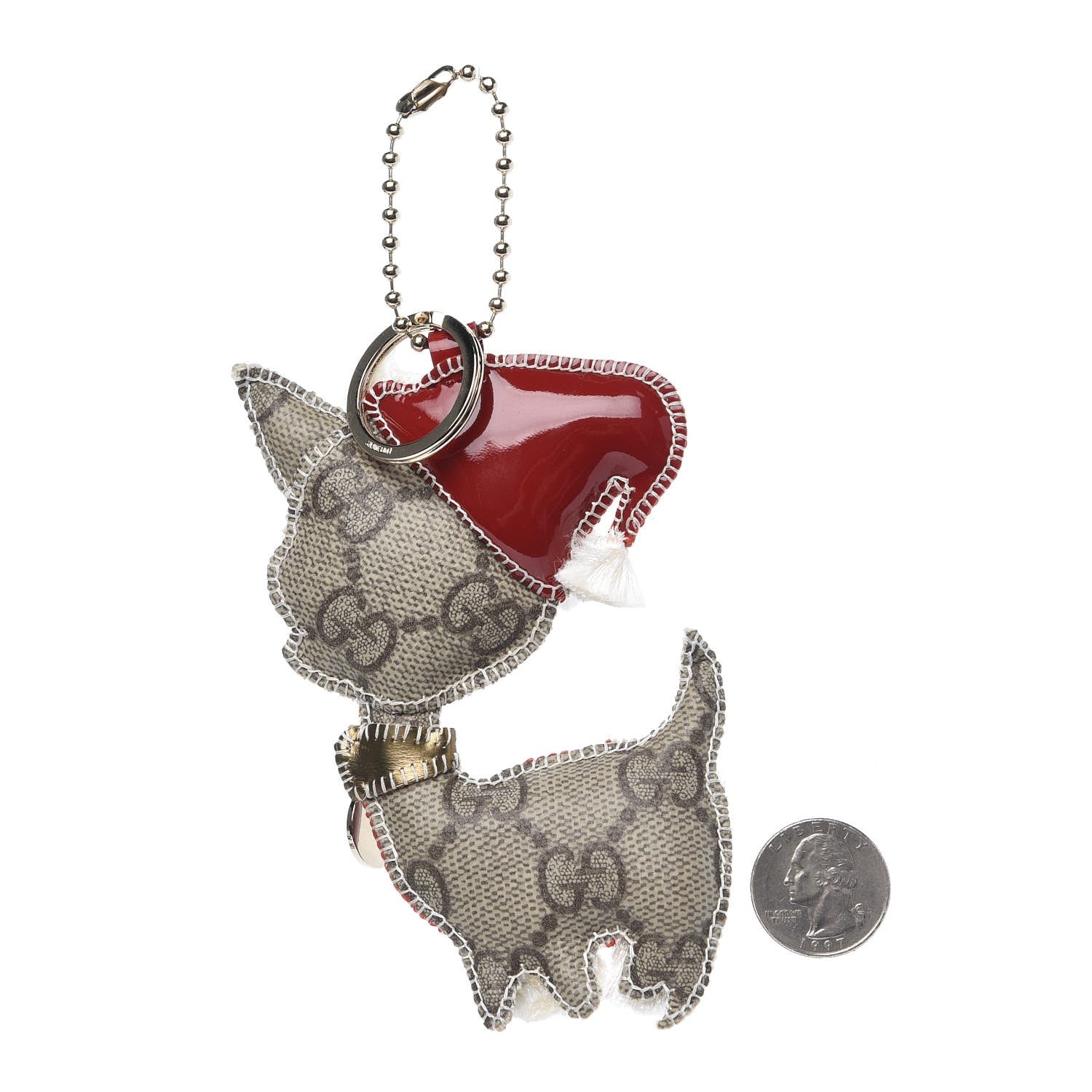 Gucci Monogram Brando Guccioli Holiday Chihuahua Key Charm 2 of 3
