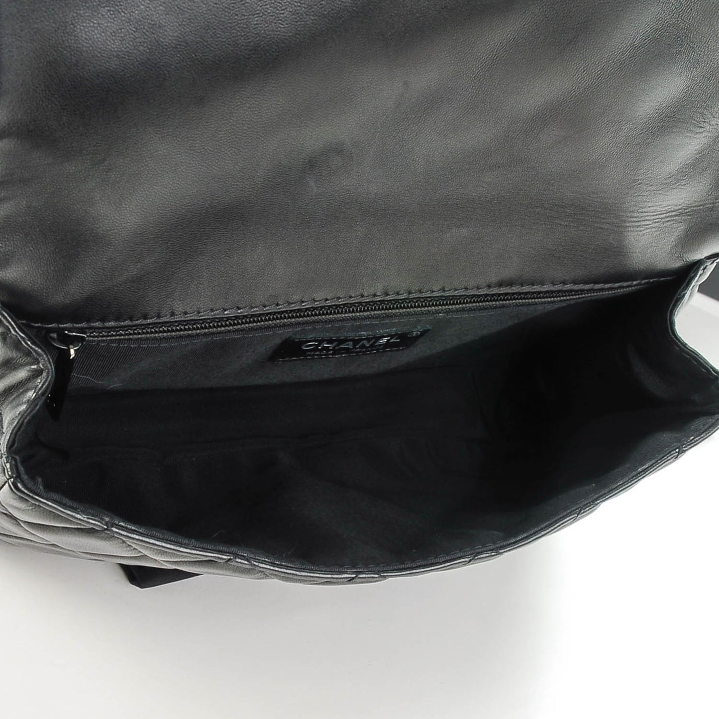 Lambskin Quilted Medium Roll Reissue Clutch Black