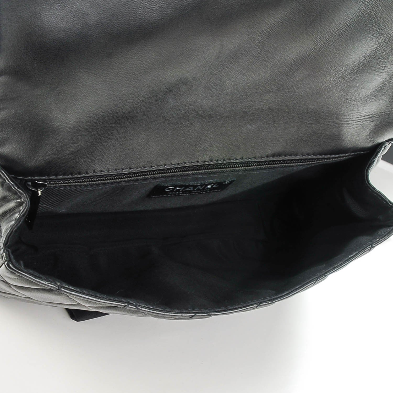 Chanel Lambskin Quilted Medium Roll Reissue Clutch Black 5 of 7