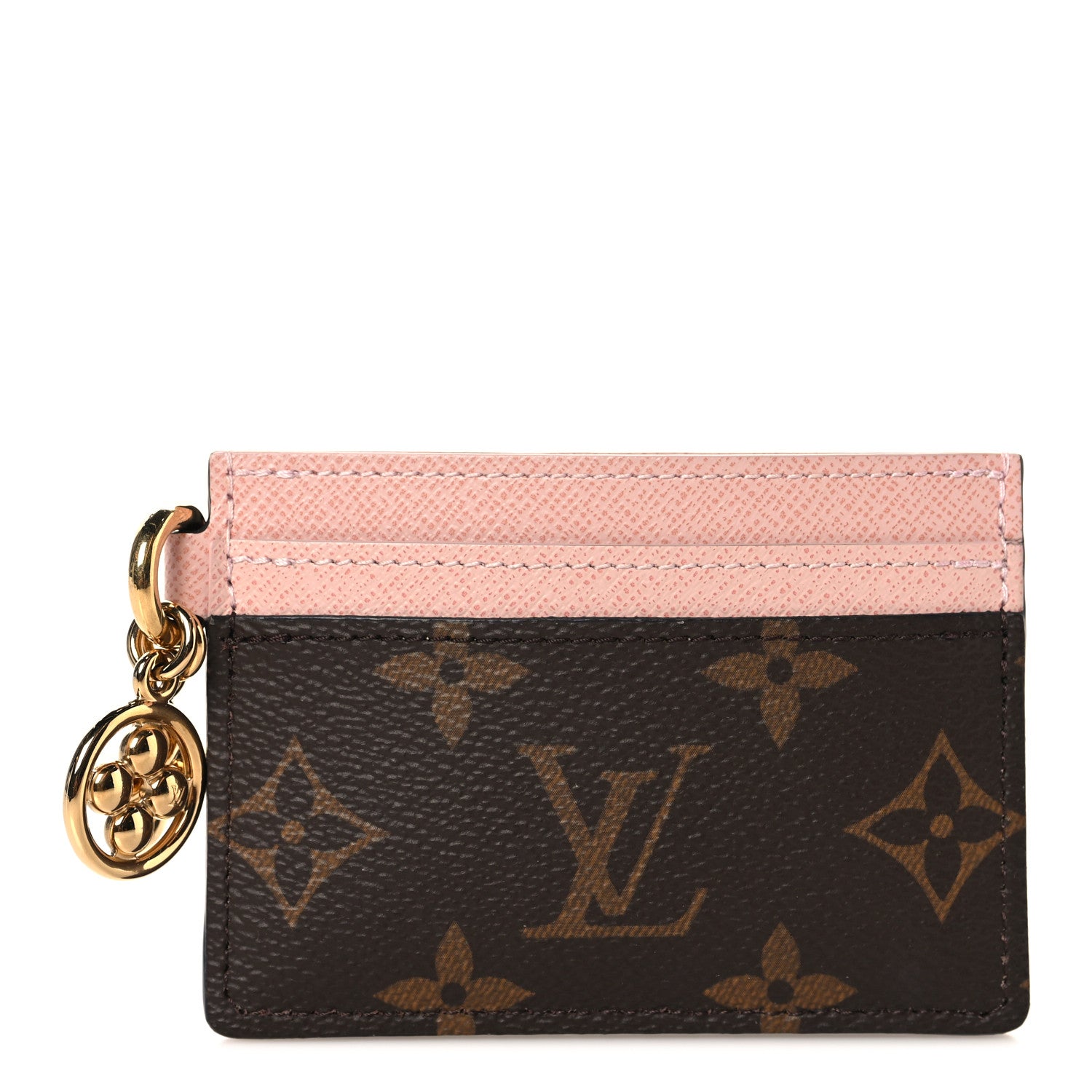 Louis Vuitton Monogram LV Charms Card Holder Rose Ballerine 1 of 6