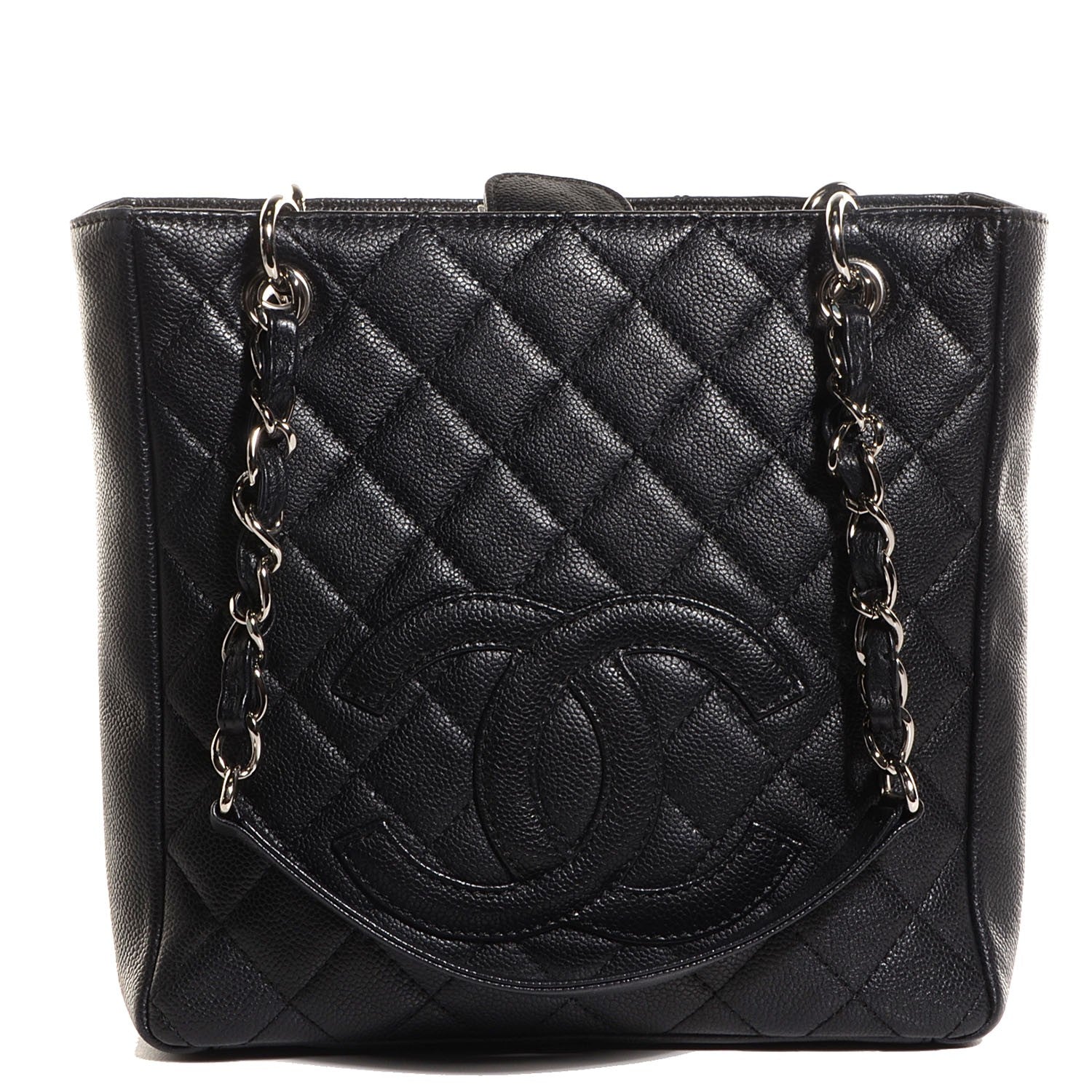 Chanel Caviar Quilted Petit Shopping Tote PST Black 1 of 9