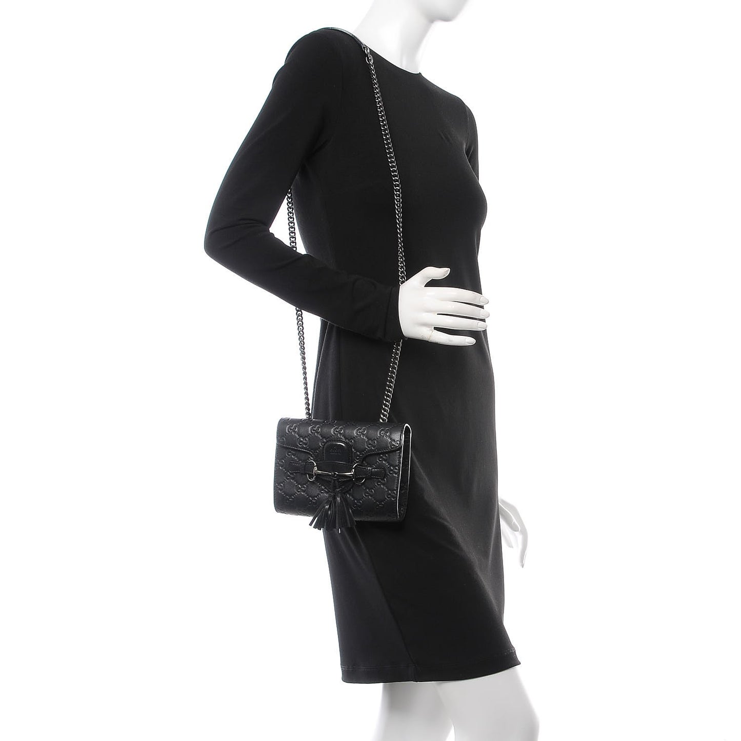 Guccissima Mini Emily Shoulder Bag Black