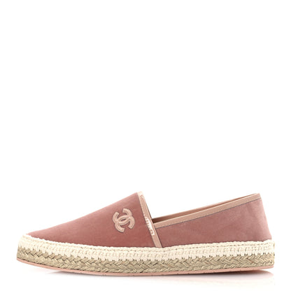 Chanel Velvet Patent CC Espadrilles 40 Pink 1 of 12