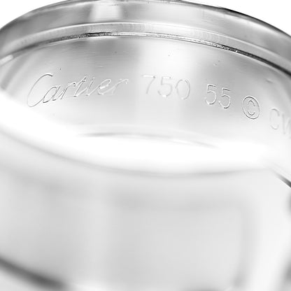 Cartier 18K White Gold 10mm Logo De Ring 55 7.25 4 of 6