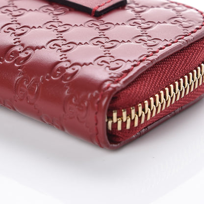 Gucci Microguccissima Zip Around Card Case Red 9 of 14