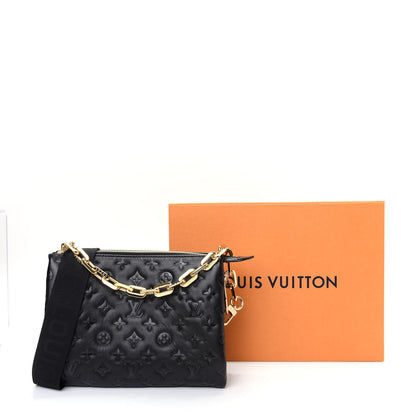 Louis Vuitton Lambskin Embossed Monogram Coussin PM Black 10 of 10