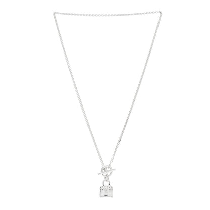 Hermes Sterling Silver Birkin Amulette Pendant Necklace 3 of 5