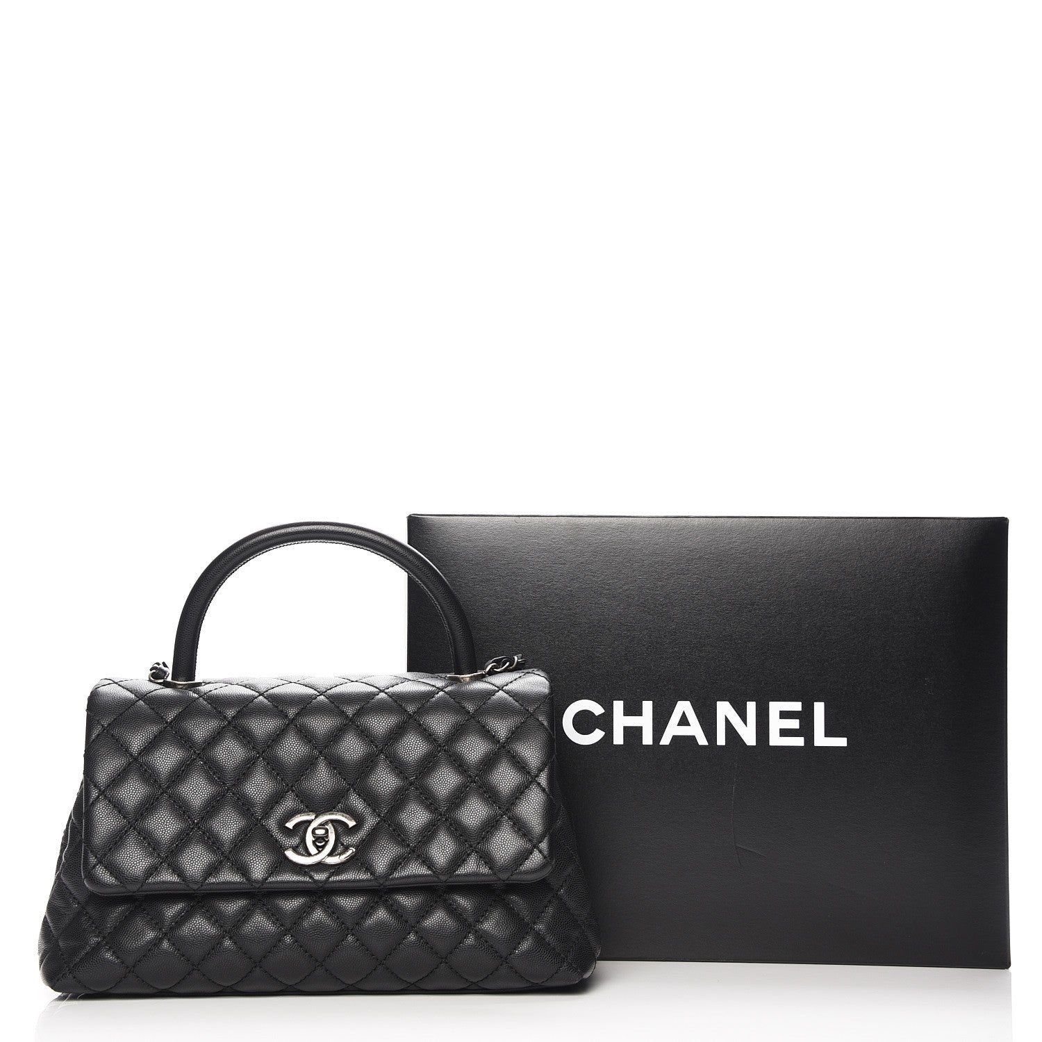 Chanel Caviar Quilted Small Coco Handle Flap Black 8 of 8