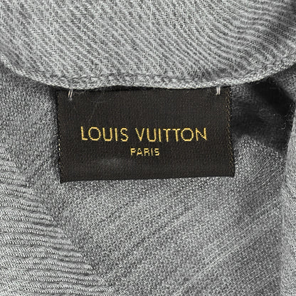 Louis Vuitton Woven Cashmere Travel Shawl Grey 3 of 6