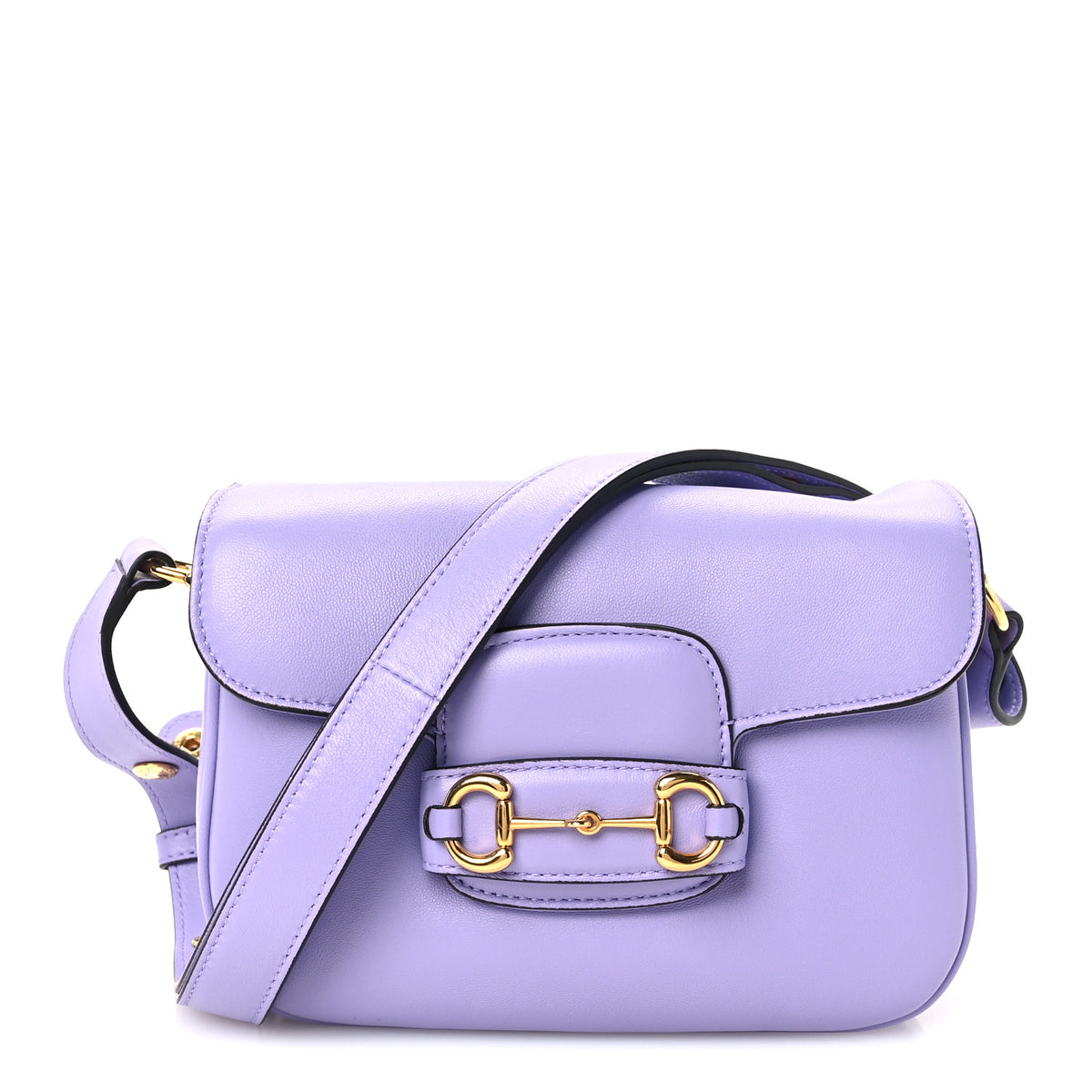 Calfskin Horsebit 1955 Aura Mini Shoulder Bag Lapis