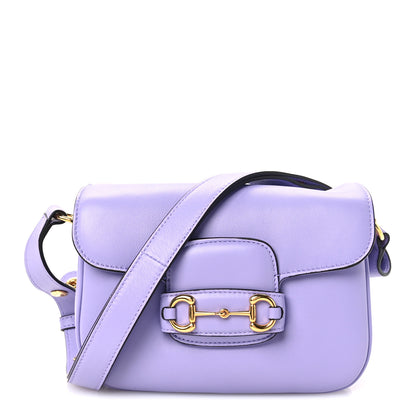 Gucci Calfskin Horsebit 1955 Aura Mini Shoulder Bag Lapis 1 of 11