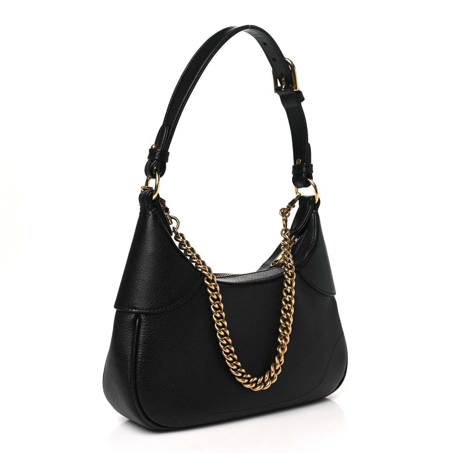 Goatskin Small Aphrodite Shoulder Bag Black