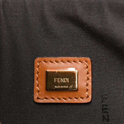 Fendi Vitello King Logo Embossed Medium Flat Pouch Cuoio 6 of 7