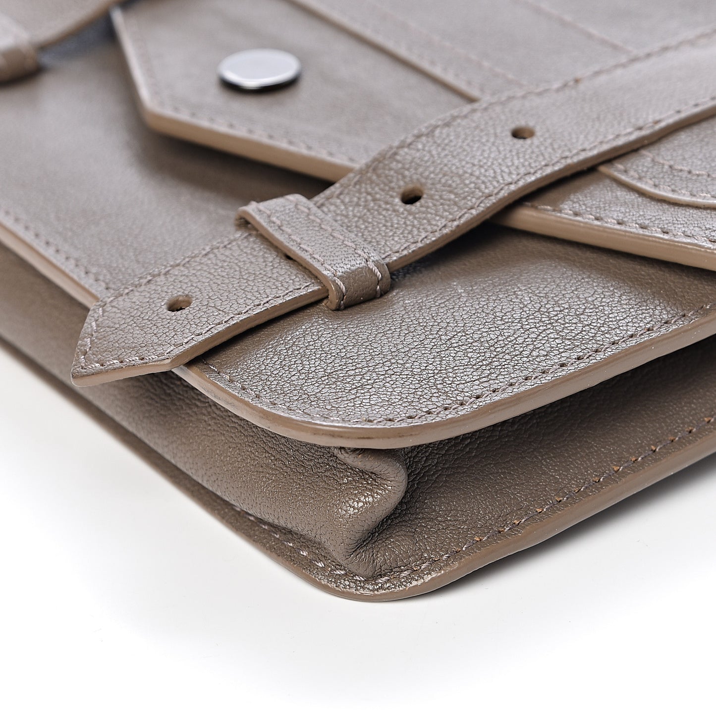 Lambskin PS1 Large Chain Wallet Smoke
