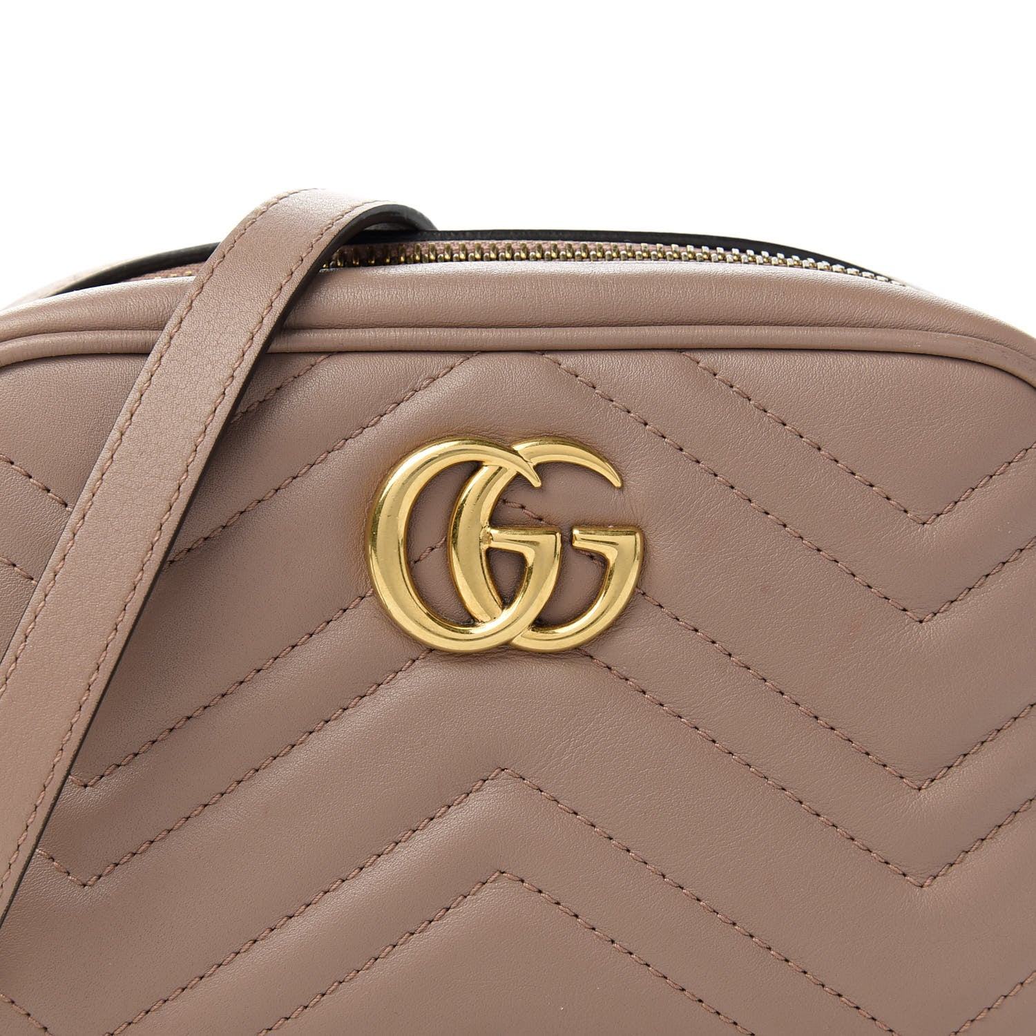 Gucci Calfskin Matelasse Mini GG Marmont Chain Shoulder Bag Porcelain Rose 11 of 11