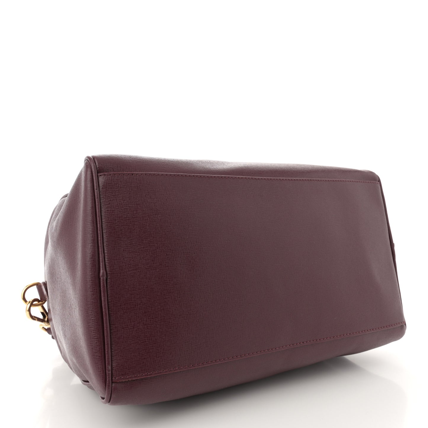 Saffiano Calfskin Palazzo Bowler Burgundy