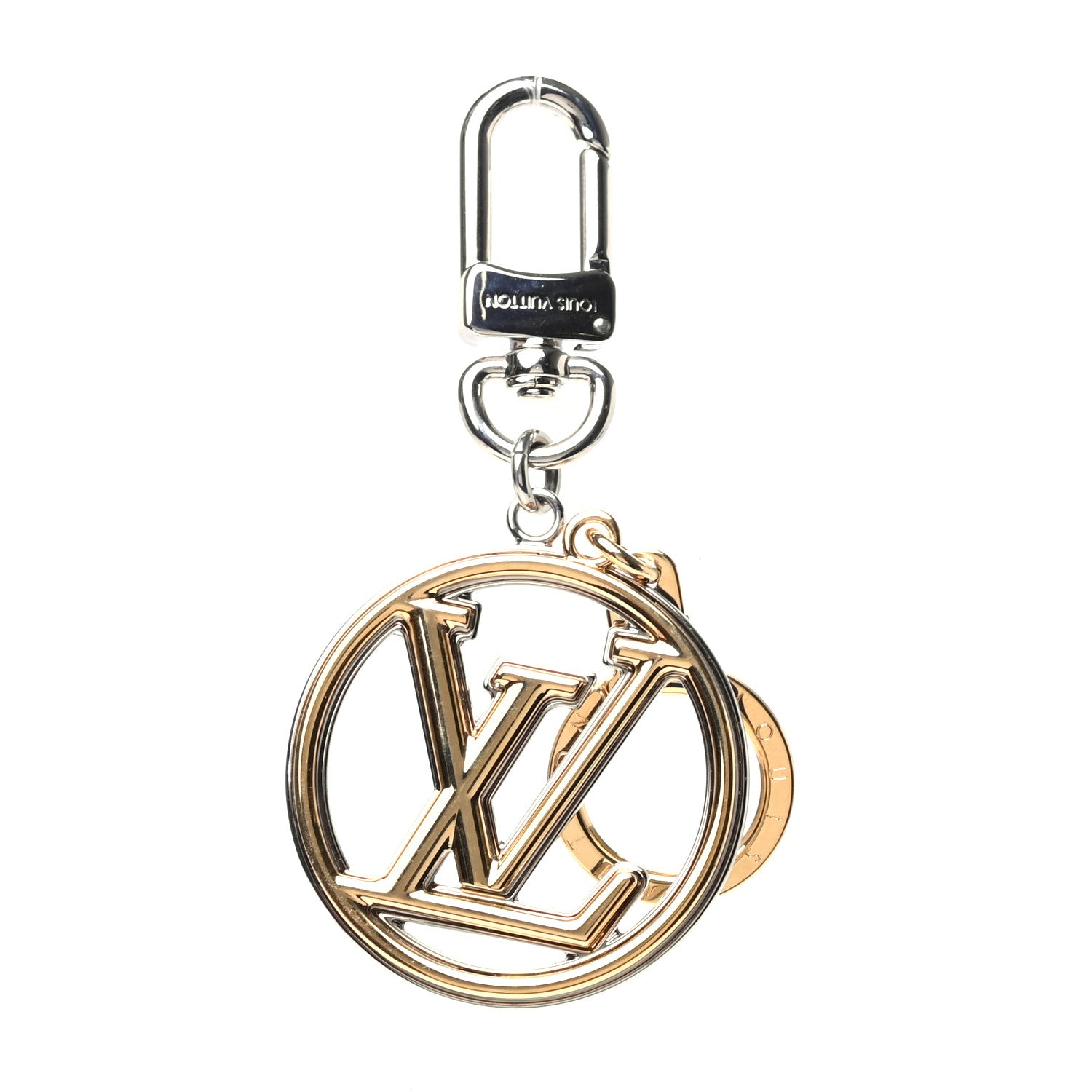 Louis Vuitton LV Circle Bag Charm Key Holder Gold Silver 1 of 2