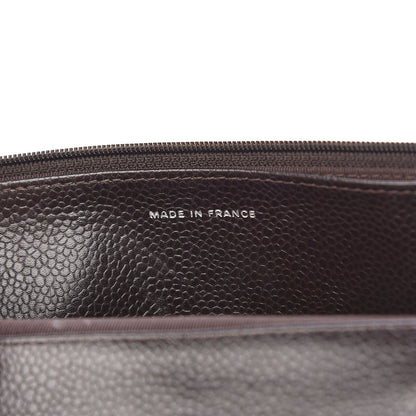 Chanel Caviar Timeless CC Wallet On Chain WOC Dark Brown 9 of 18