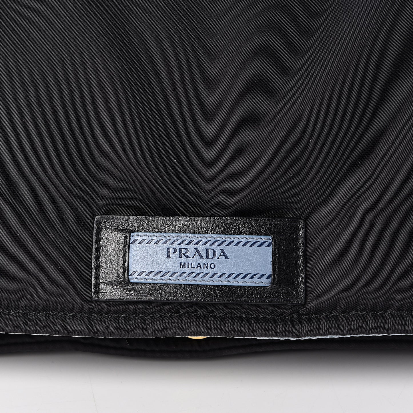 Tessuto Nylon Etiquette Flap Black Soleil