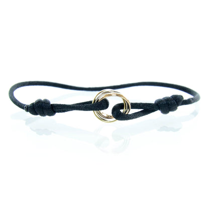 Cartier 18k Pink Yellow White Gold Trinity Adjustable Cord Bracelet 1 of 4