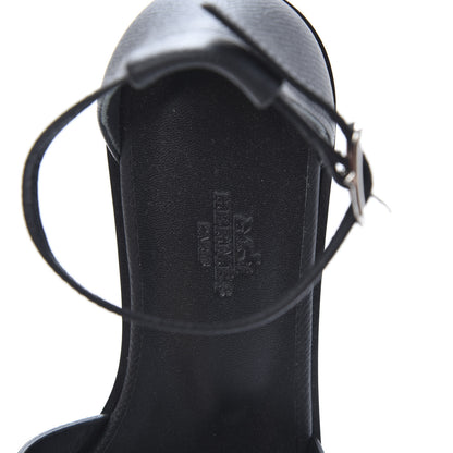 Hermes Epsom Santorini Sandals 36.5 Black 7 of 8