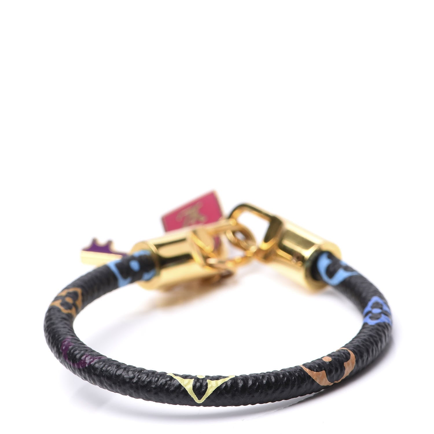 Louis Vuitton Monogram Multicolor Luck It Bracelet 17 Black 2 of 4