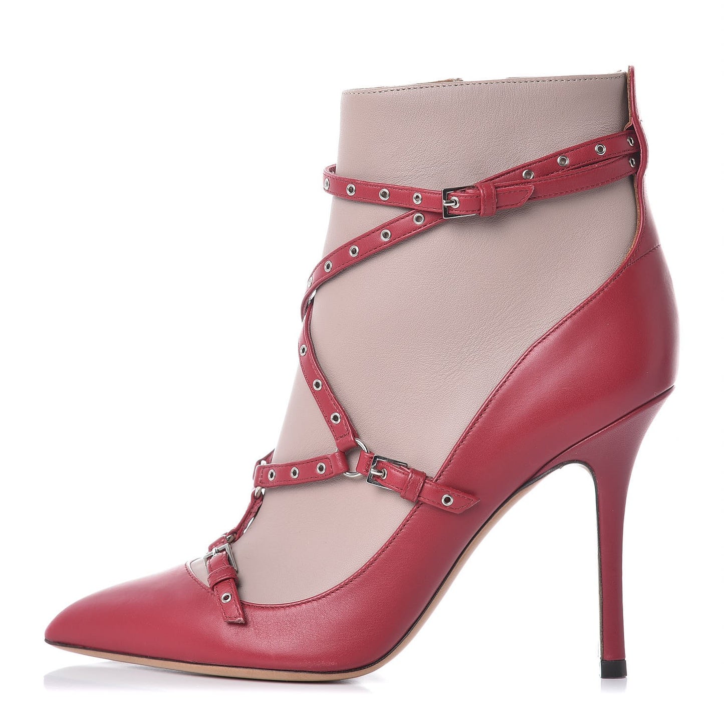 Nappa Love Latch 100mm Ankle Boots 37 Dark Red Poudre
