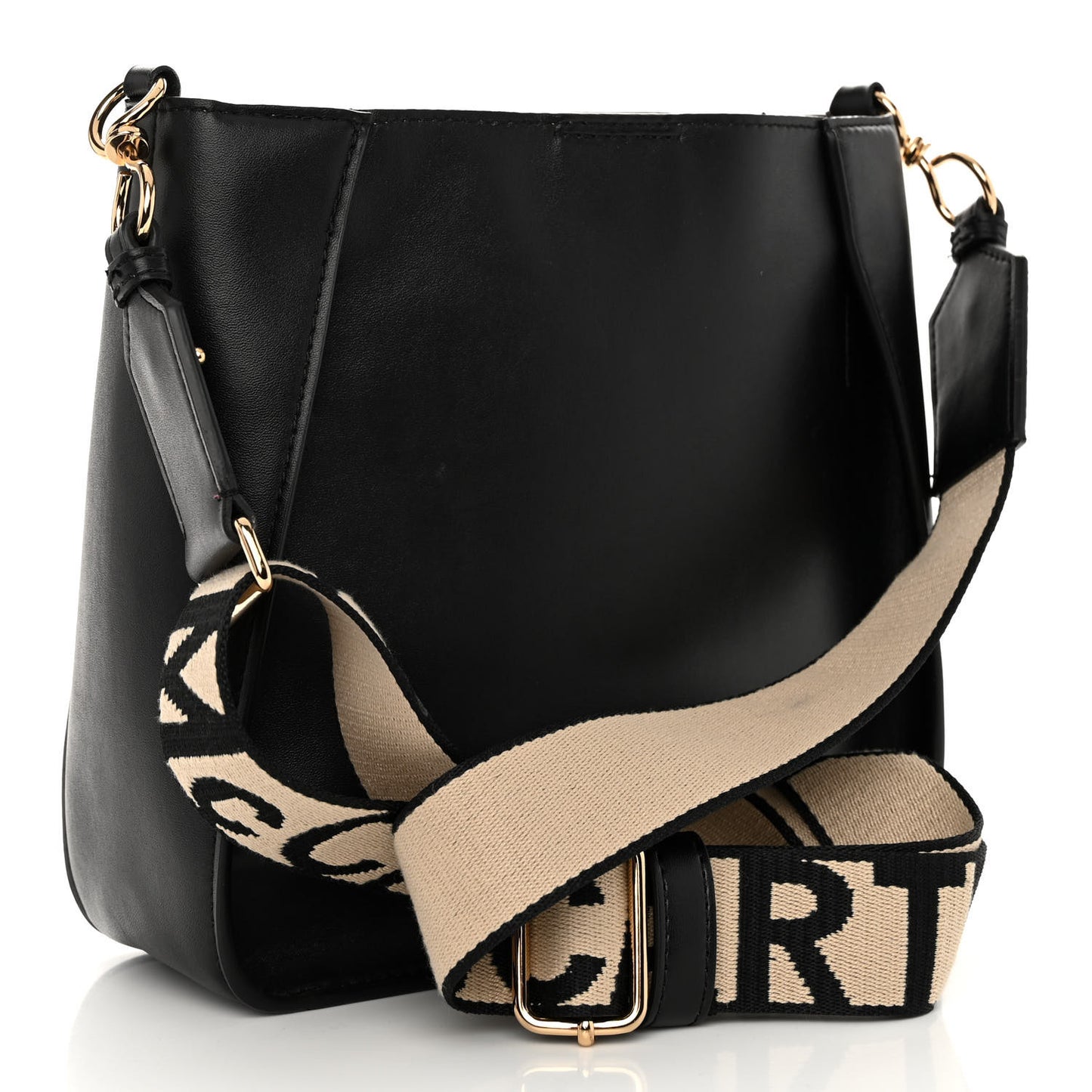 Eco Alter Nappa Perforated Logo Mini Crossbody Black