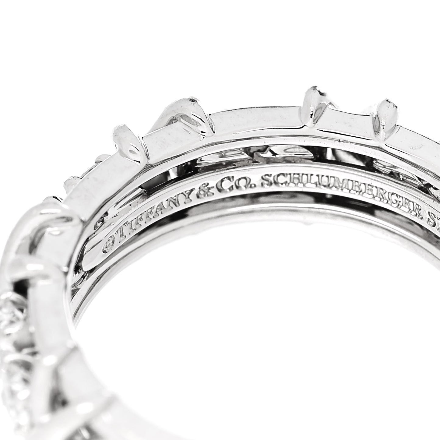Platinum Diamond Schlumberger Sixteen Stone Ring 52 6 52/6