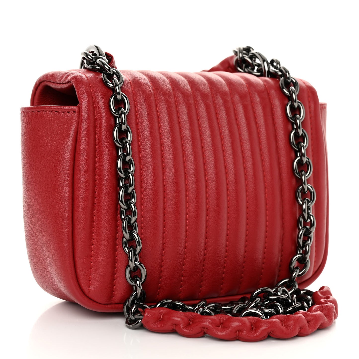 TOM FORD Calfskin Quilted Small Natalia Shoulder Bag Fire
