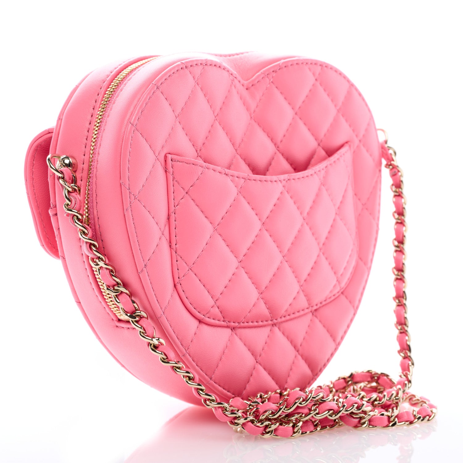 Chanel Lambskin Quilted CC In Love Heart Bag Pink 3 of 8