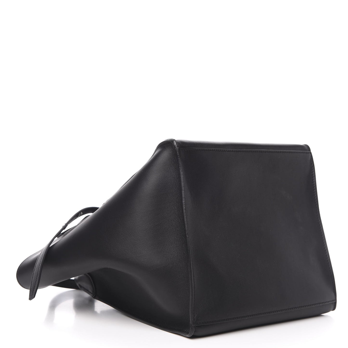Supple Grained Calfskin Small Big Bag Black