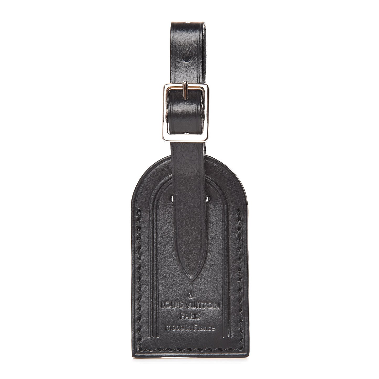 Calfskin Luggage Tag Black