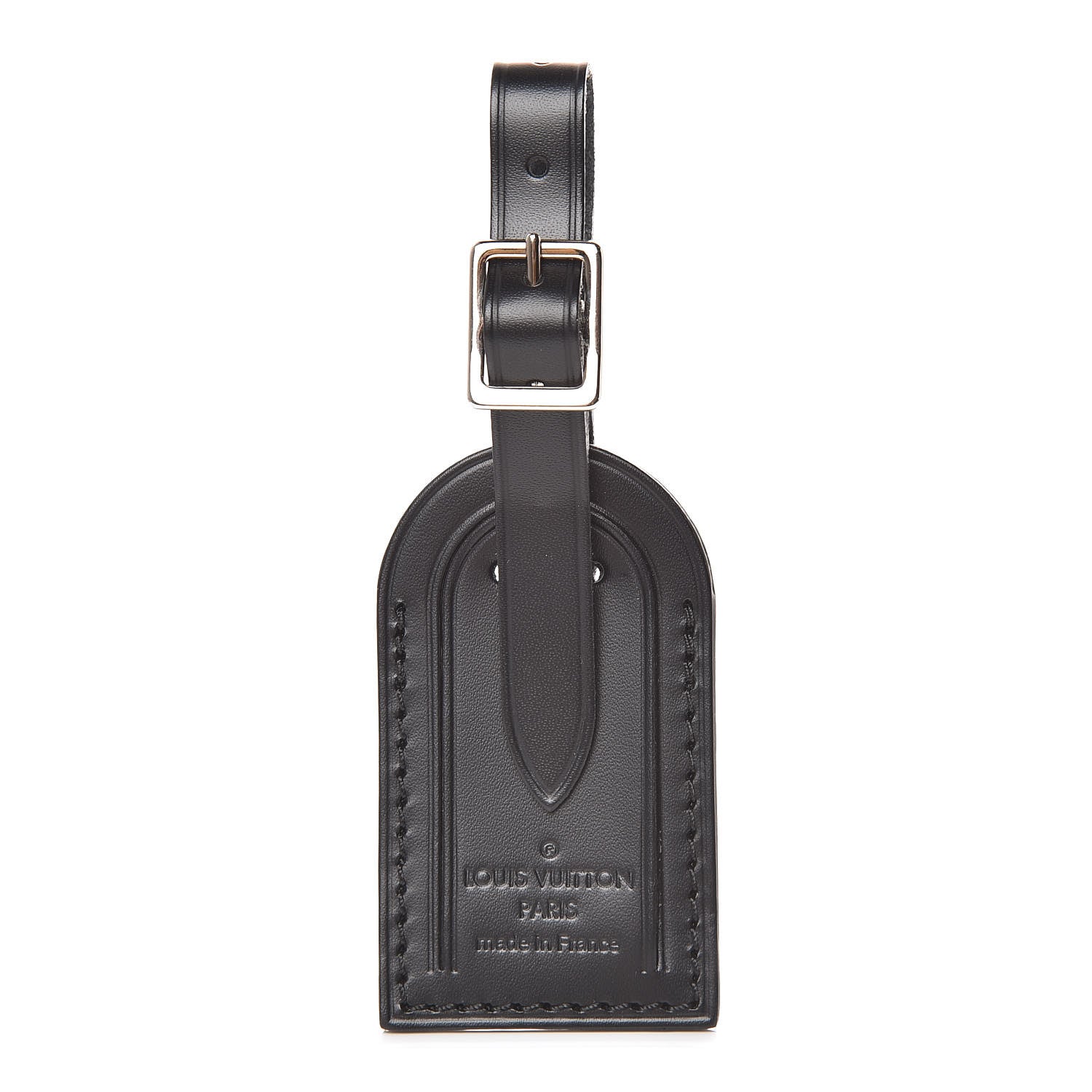 Louis Vuitton Calfskin Luggage Tag Black 1 of 4