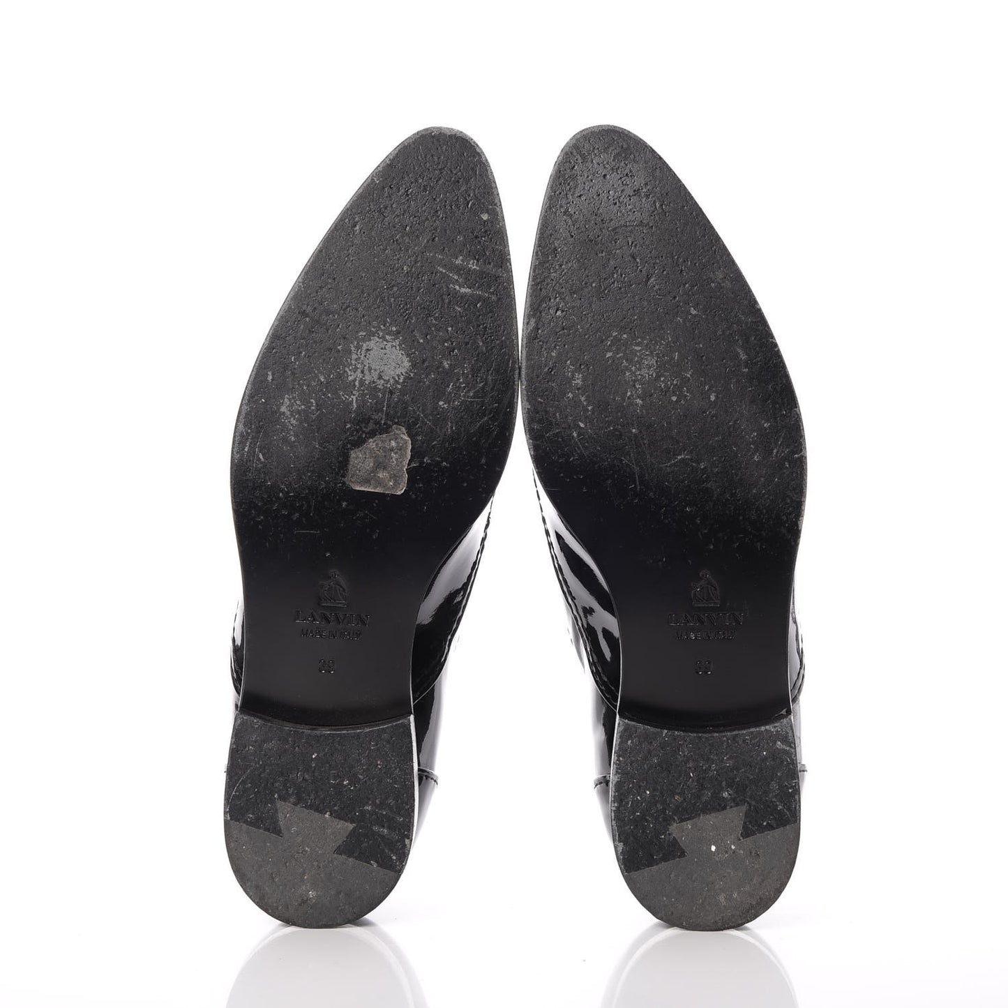 Patent Mila Tassel Fringe Loafers 39 Black