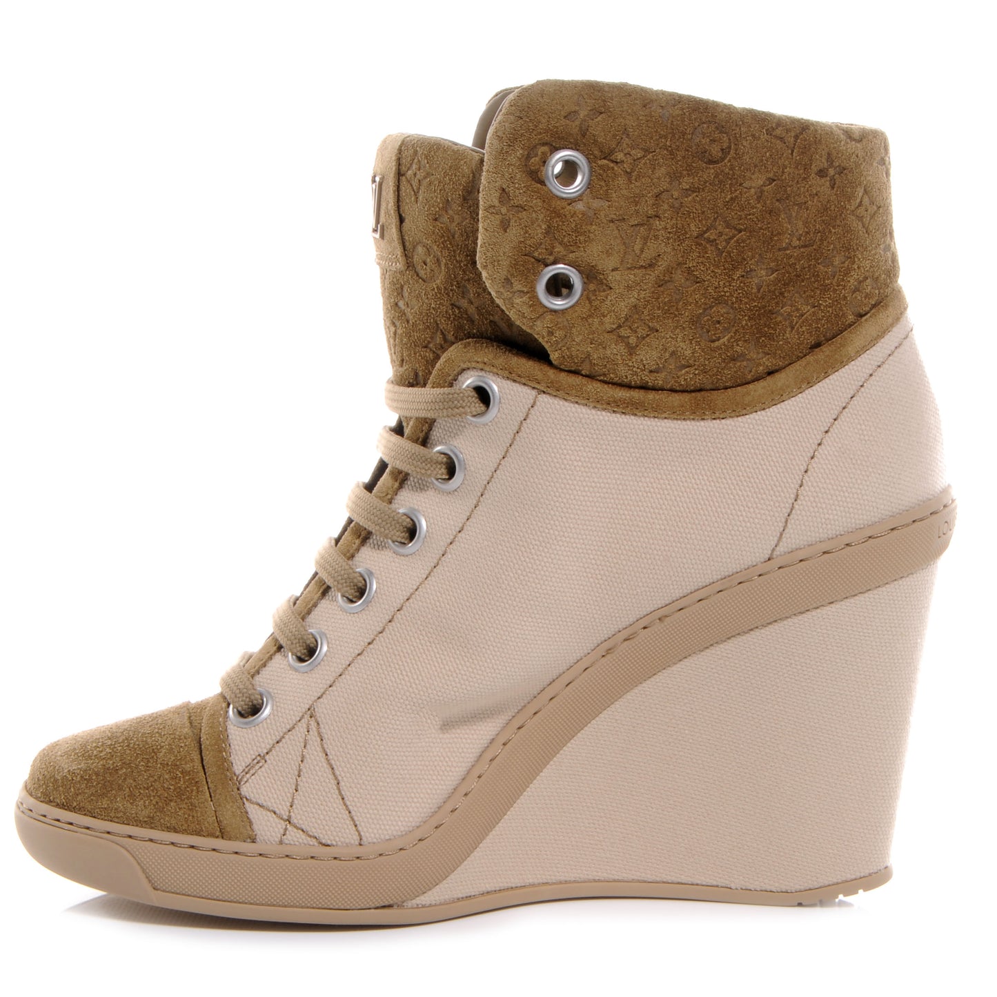 Suede Batignolles Wedges 36.5 Beige