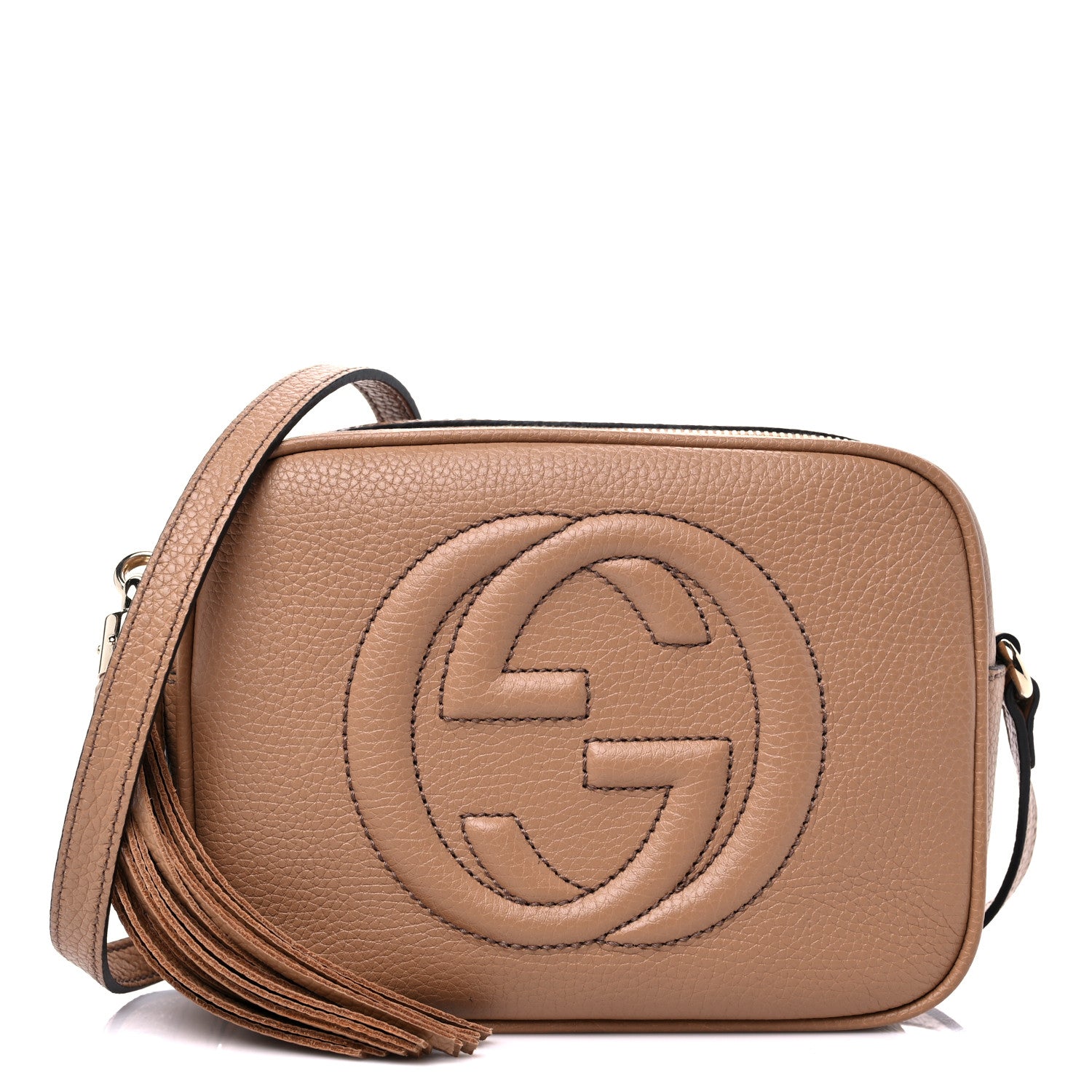 Gucci Pebbled Calfskin Small Soho Disco Bag Camelia 1 of 9