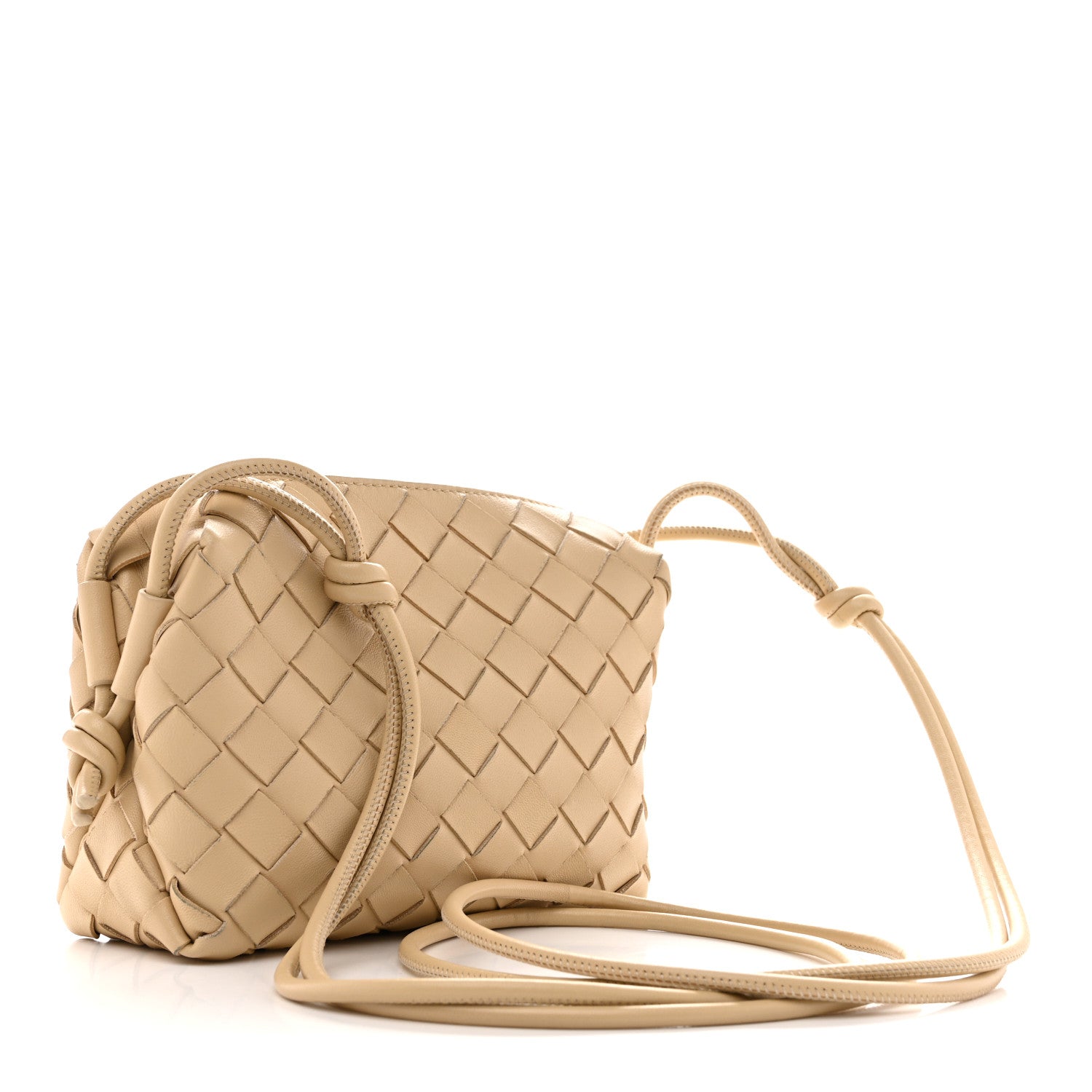Bottega Veneta Nappa Intrecciato Mini Loop Camera Bag Porridge