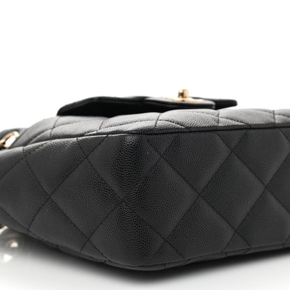 Chanel Caviar Quilted Flap Bucket Bag Black 9 of 11