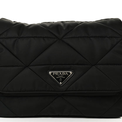 Prada Re-Nylon Quilted Padded Flap Shoulder Bag Black 8 of 10
