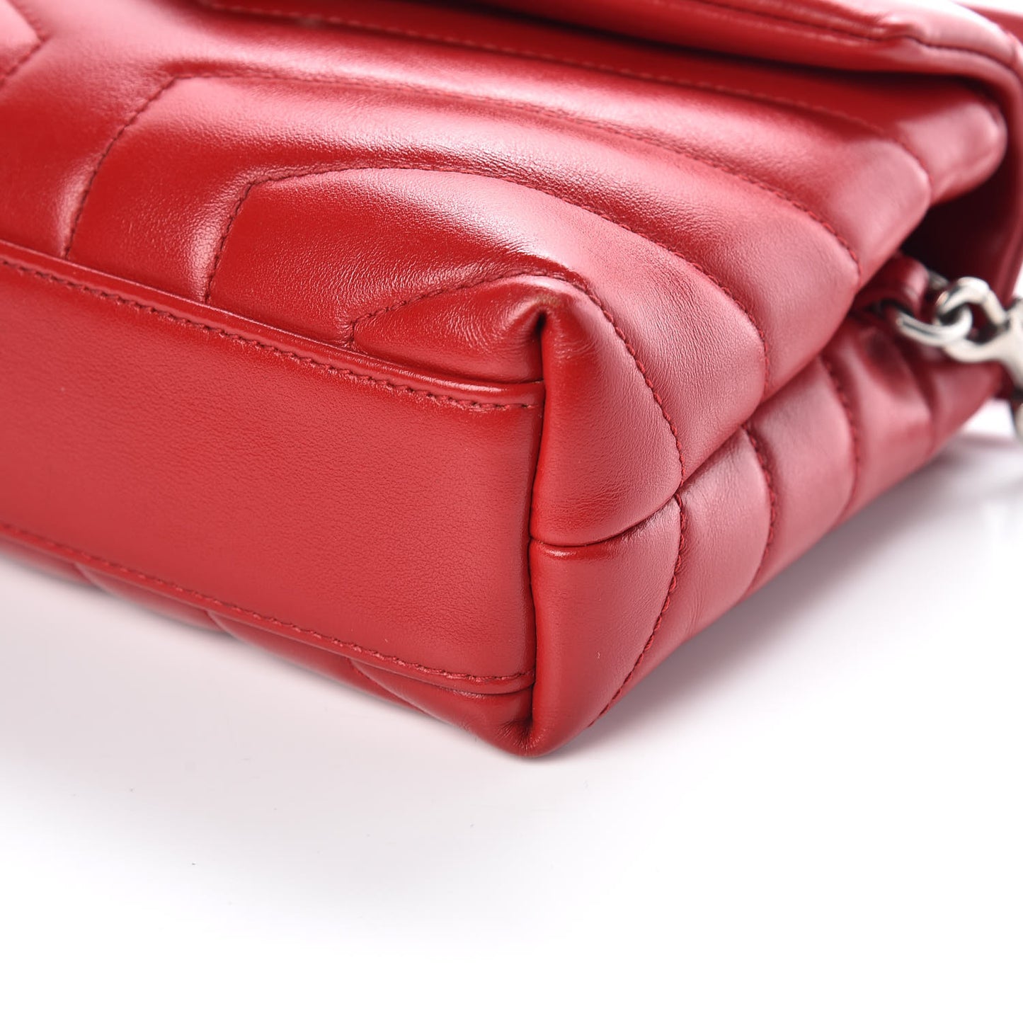 Calfskin Y Quilted Monogram Toy Loulou Crossbody Bag Red