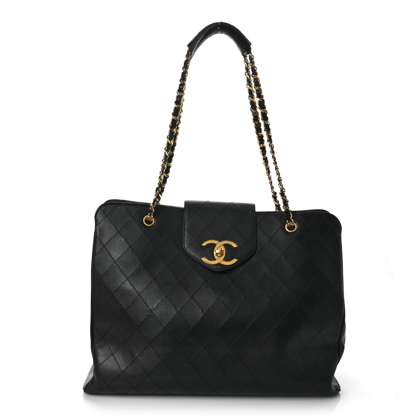 Calfskin Stitched XL Weekender Black