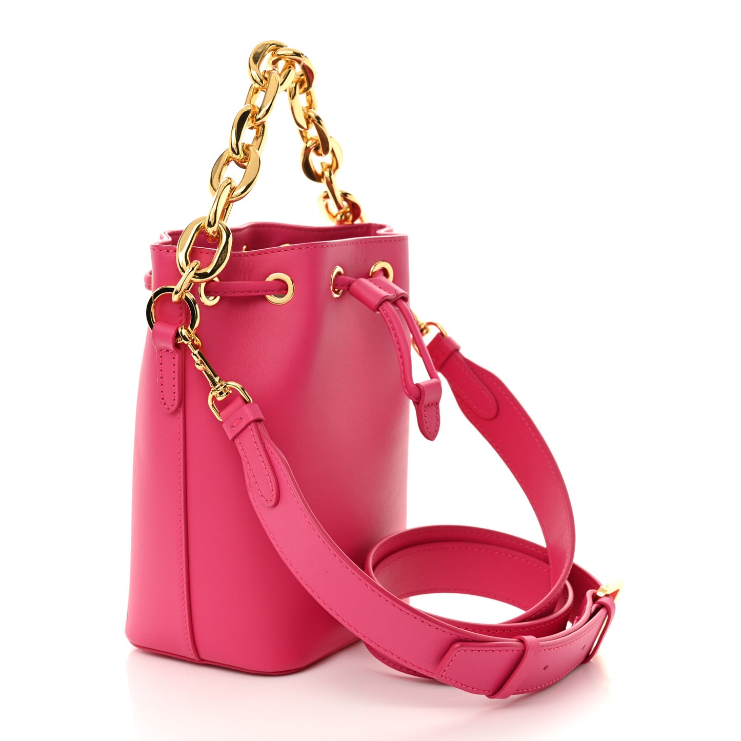 Nappa Mini Drawstring Aren Chain Bag Beetroot Purple