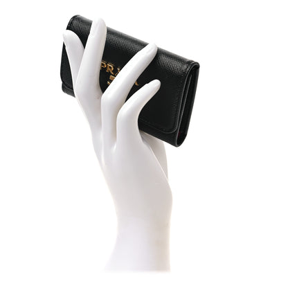Prada Saffiano Metal 6 Key Holder Black 2 of 6