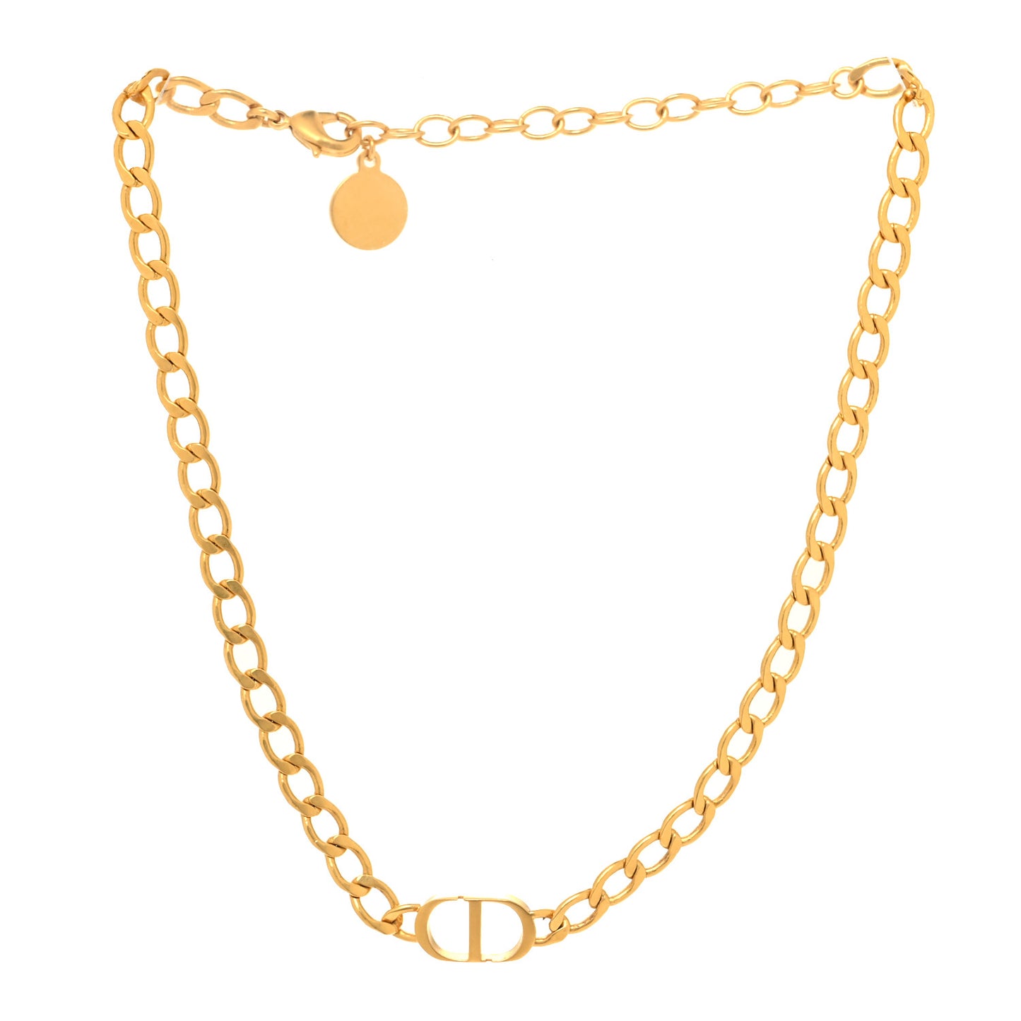 Metal Petit CD Choker Necklace Gold