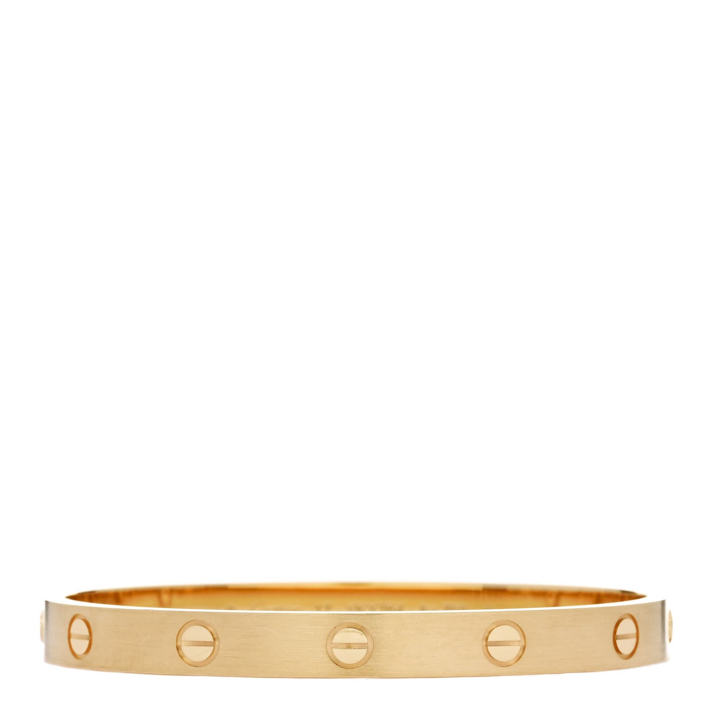 18K Yellow Gold Brushed Finish LOVE Bracelet 17