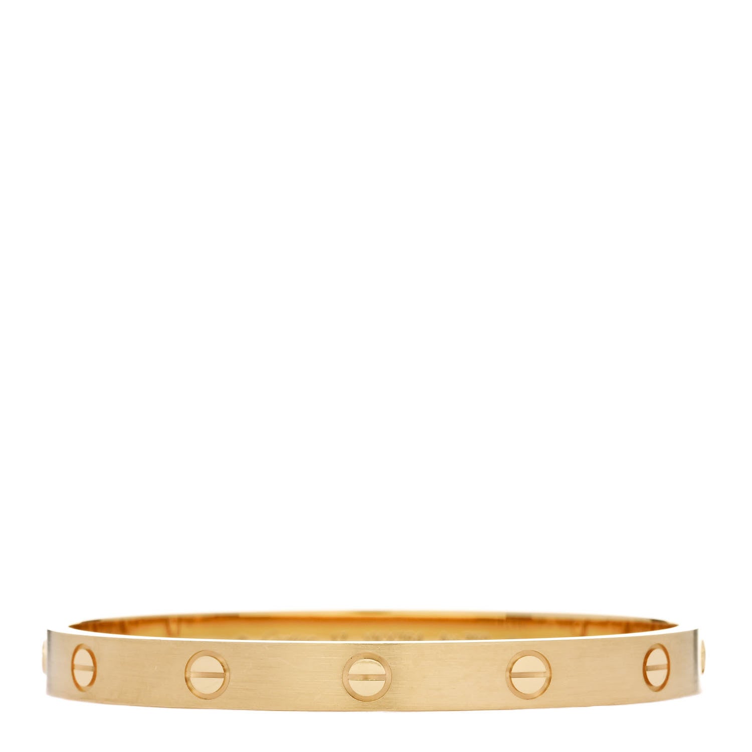 Cartier 18K Yellow Gold Brushed Finish LOVE Bracelet 17 1 of 9