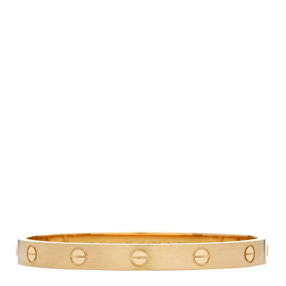 Cartier 18K Yellow Gold Brushed Finish LOVE Bracelet 17 1 of 9