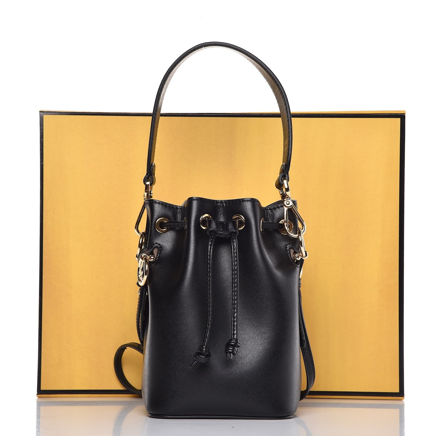 Fendi Vitello Liberty Lucido F is Fendi Mini Mon Tresor Bucket Bag Black 11 of 11