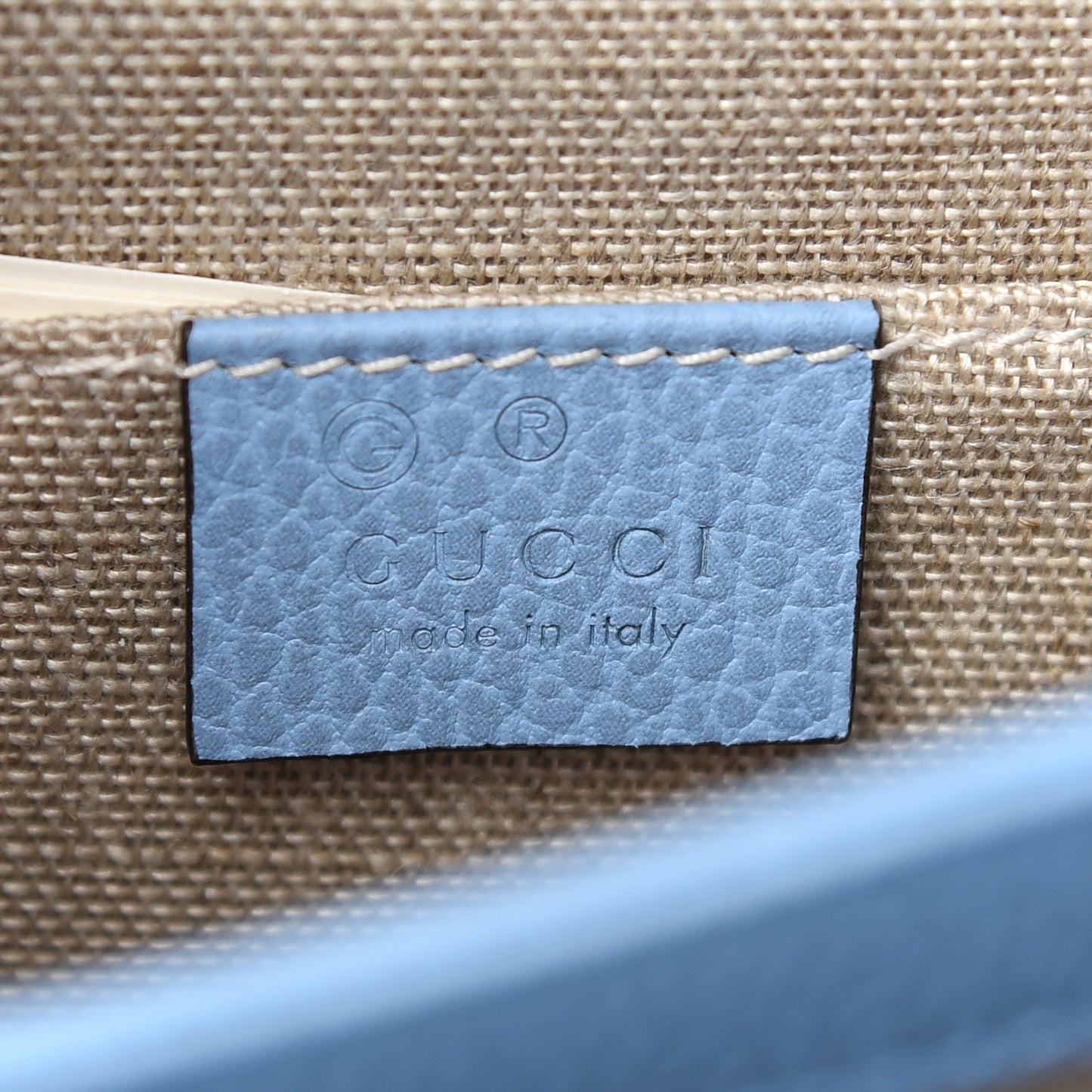 Dollar Calfskin Small Interlocking G Shoulder Bag Mineral Blue